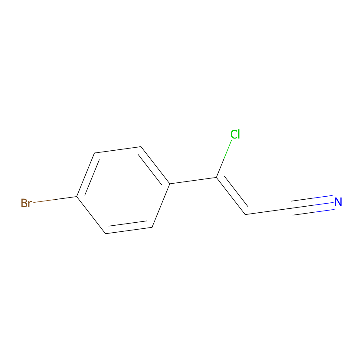 3-(4-Bromophenyl)-3-chloroprop-2-enenitrile molecular structure, CAS 78583-87-6