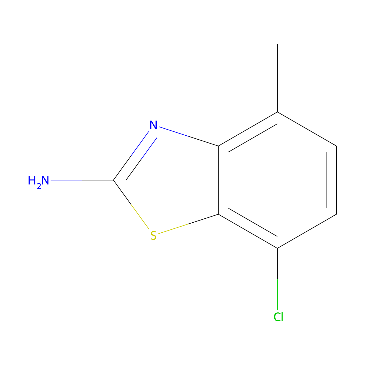 7-Chloro-4-methyl-1,3-benzothiazol-2-amine molecular structure, CAS 78584-09-5