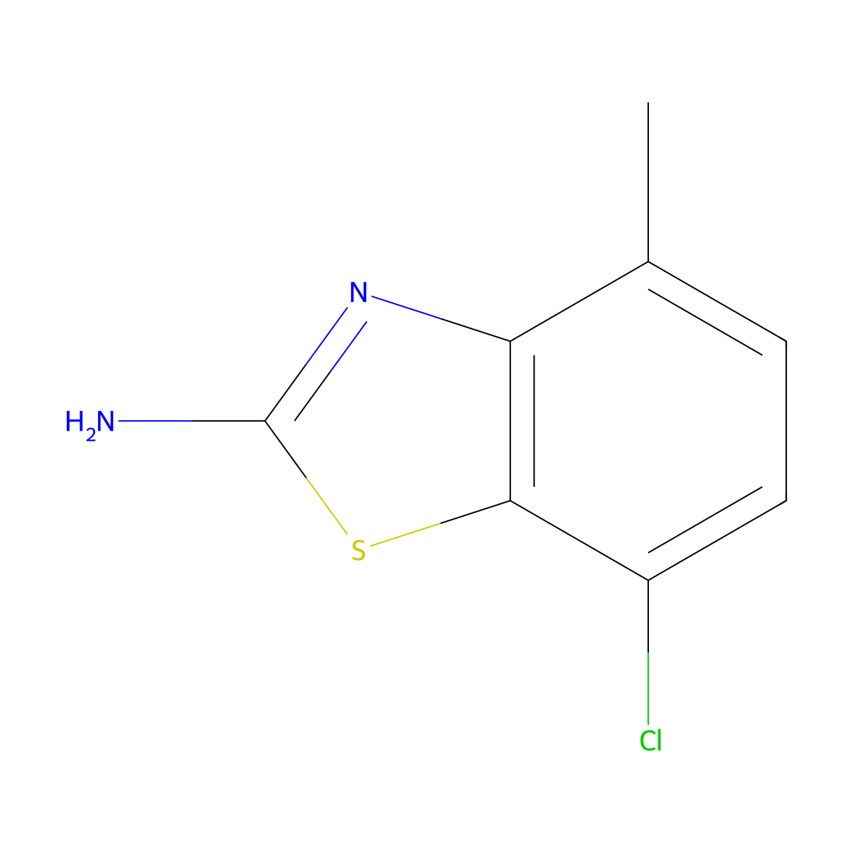 7-Chloro-4-methyl-1,3-benzothiazol-2-amine molecular structure, CAS 78584-09-5