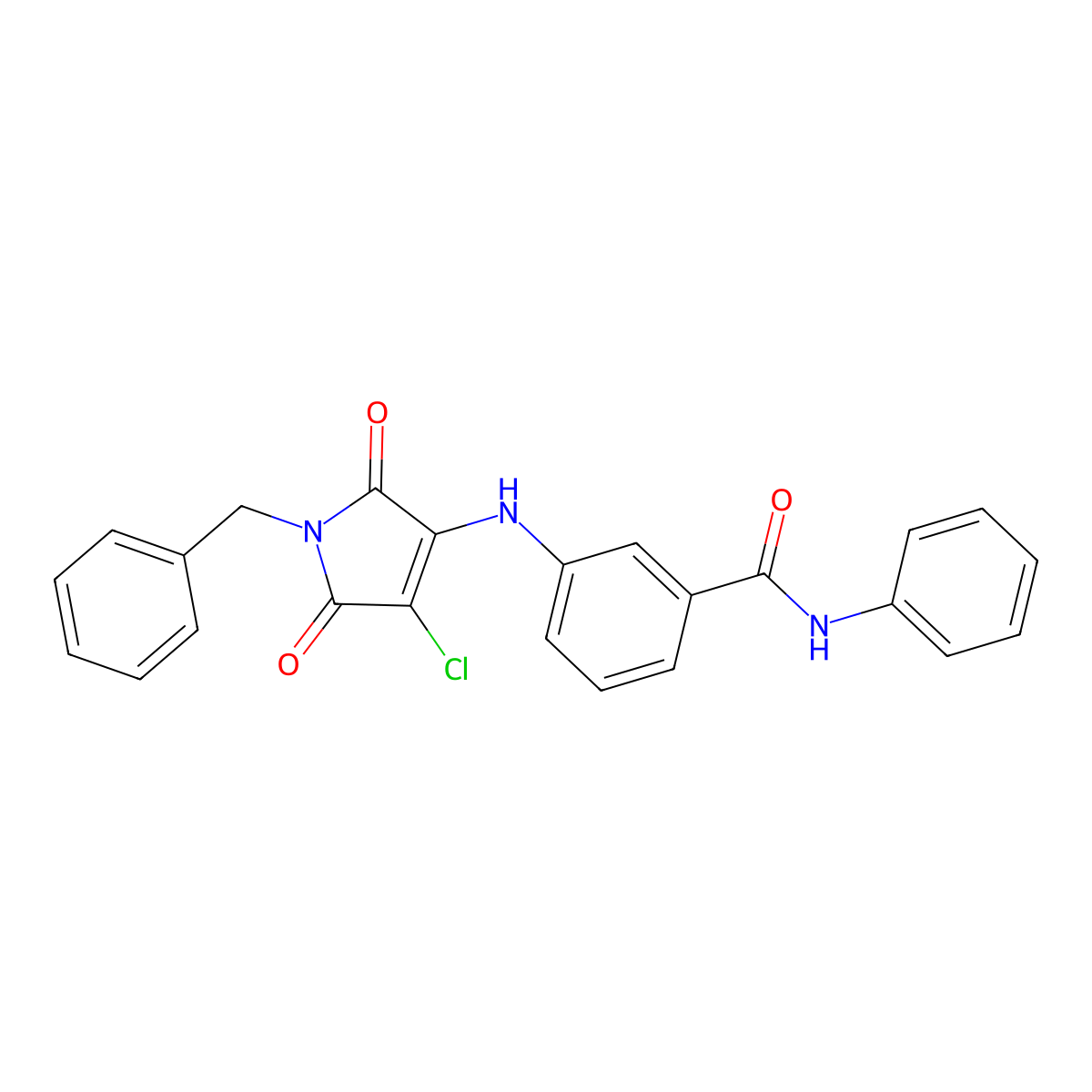 3-((1-Benzyl-4-chloro-2,5-dioxo-2,5-dihydro-1H-pyrrol-3-yl)amino)-N-phenylbenzamide molecular structure, CAS 785844-77-1