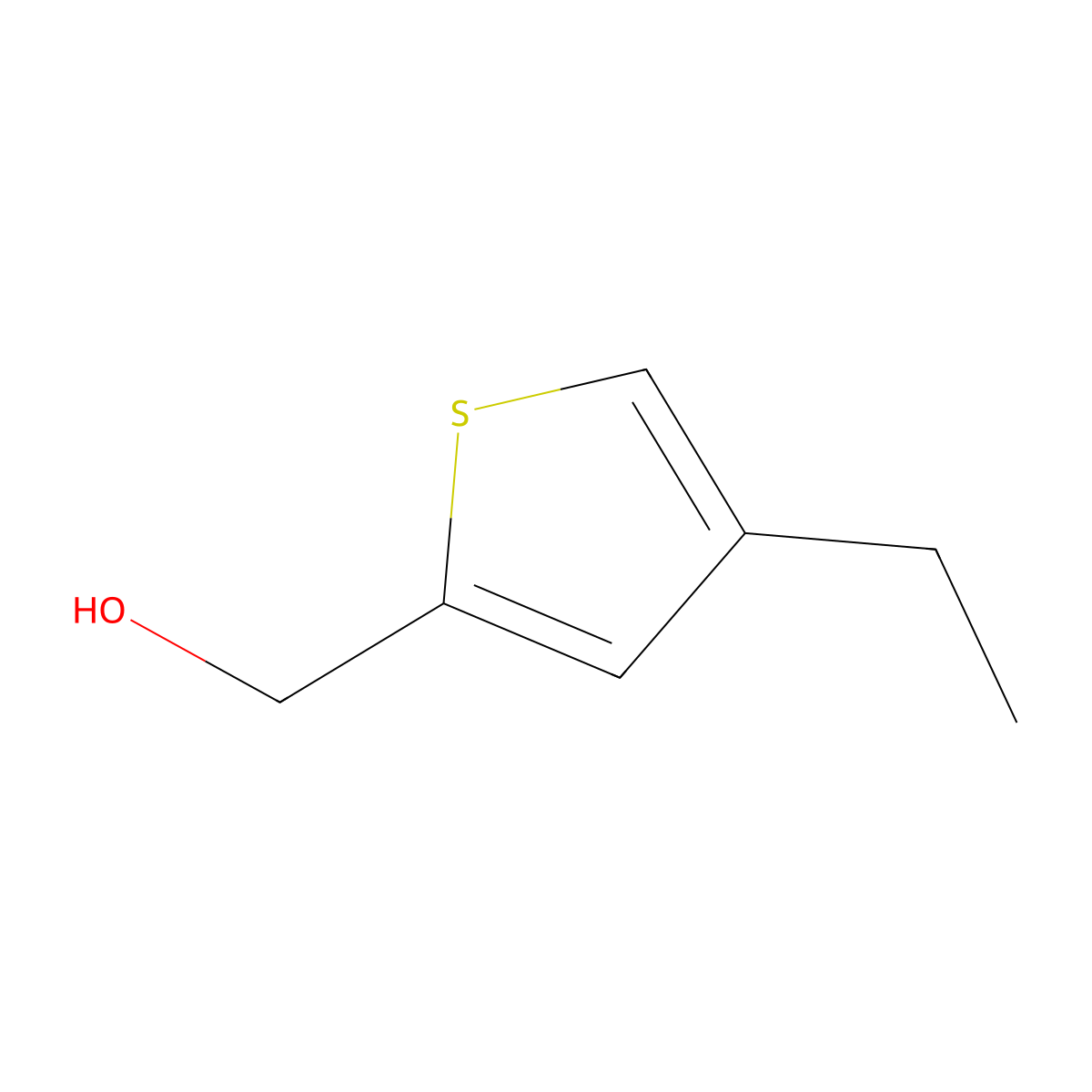 4-Ethyl-2-thiophenemethanol molecular structure, CAS 78585-25-8