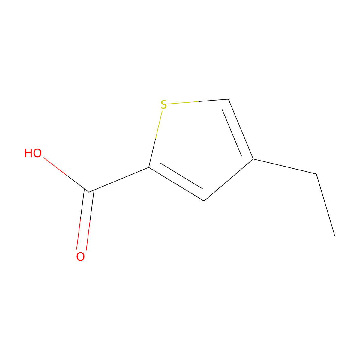 4-Ethylthiophene-2-carboxylic acid molecular structure, CAS 78585-26-9