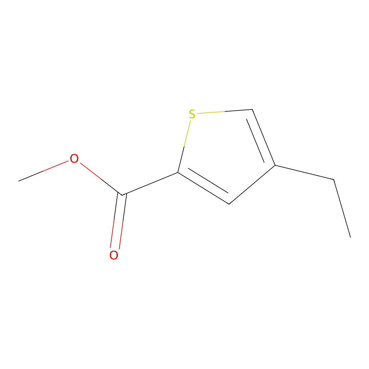 Methyl 4-ethylthiophene-2-carboxylate molecular structure, CAS 78585-27-0