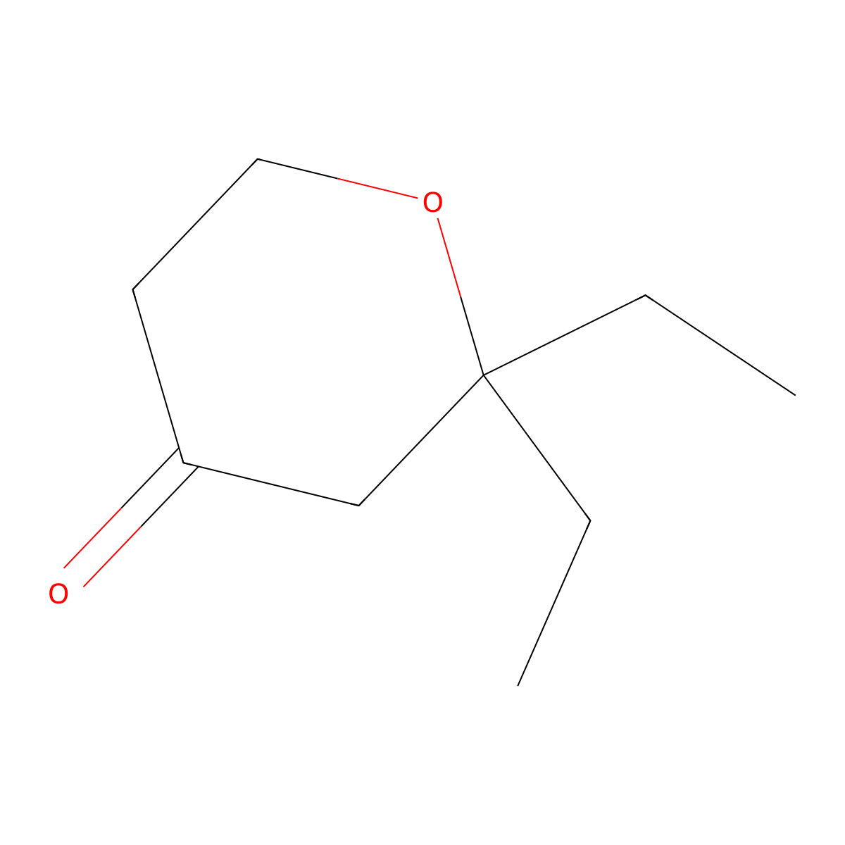 2,2-Diethyldihydro-2H-pyran-4(3H)-one molecular structure, CAS 78585-51-0