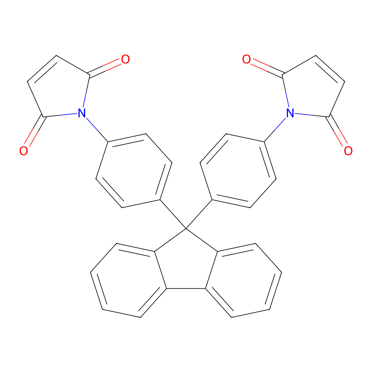 1-[4-[9-[4-(2,5-Dioxopyrrol-1-yl)phenyl]fluoren-9-yl]phenyl]pyrrole-2,5-dione molecular structure, CAS 78588-56-4