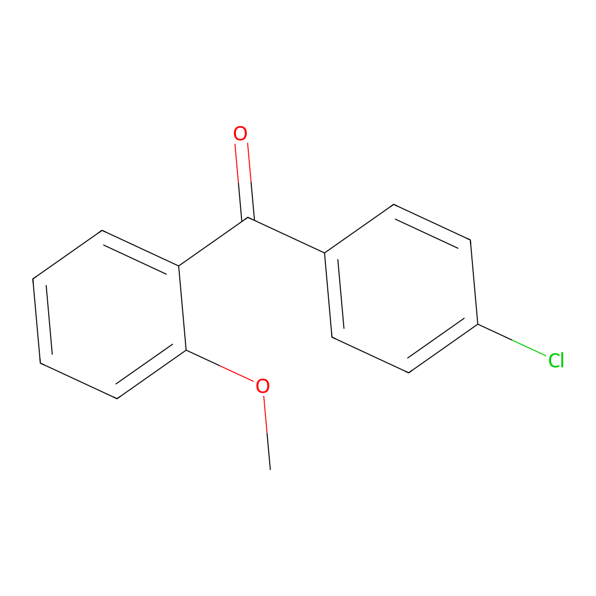(4-Chlorophenyl)(2-methoxyphenyl)methanone molecular structure, CAS 78589-10-3
