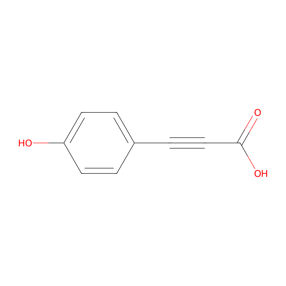 3-(4-Hydroxyphenyl)prop-2-ynoic acid molecular structure, CAS 78589-65-8