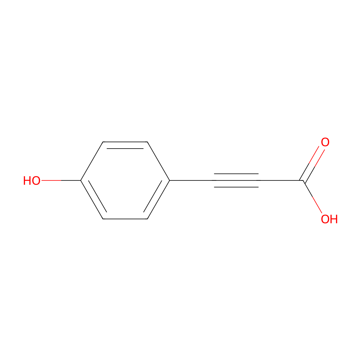 3-(4-Hydroxyphenyl)prop-2-ynoic acid molecular structure, CAS 78589-65-8