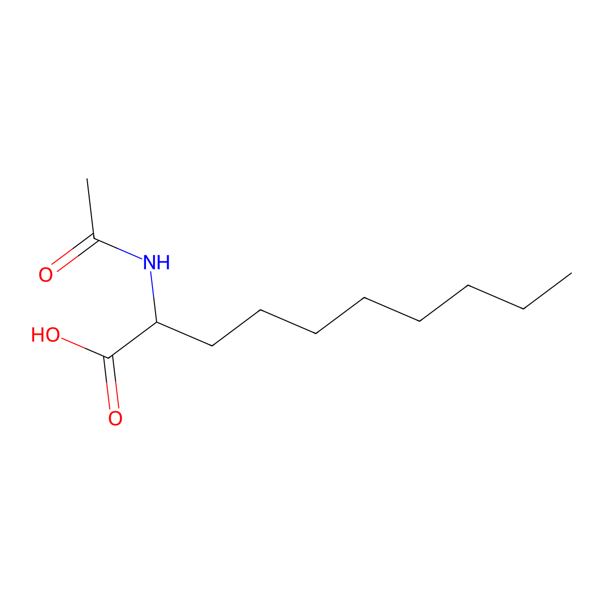 2-Acetamidodecanoic acid molecular structure, CAS 78590-03-1