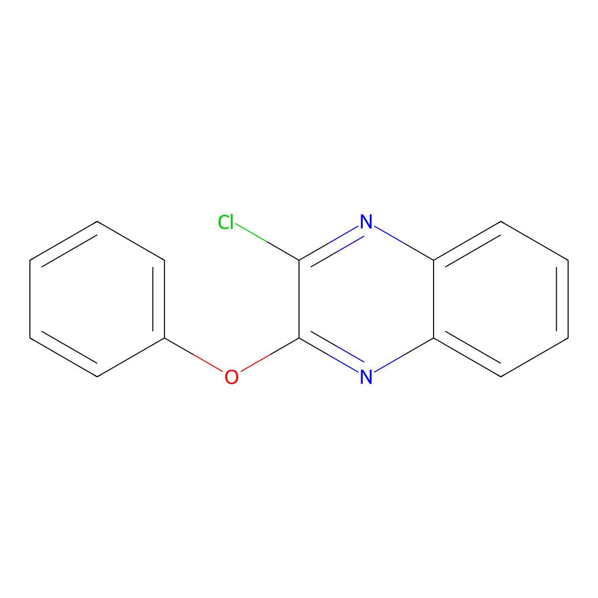 2-Chloro-3-phenoxyquinoxaline molecular structure, CAS 78593-35-8