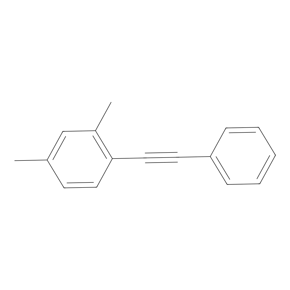 2,4-Dimethyl-1-(2-phenylethynyl)benzene molecular structure, CAS 78594-13-5