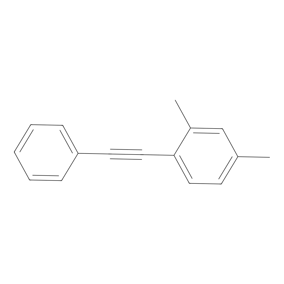 2,4-Dimethyl-1-(2-phenylethynyl)benzene molecular structure, CAS 78594-13-5