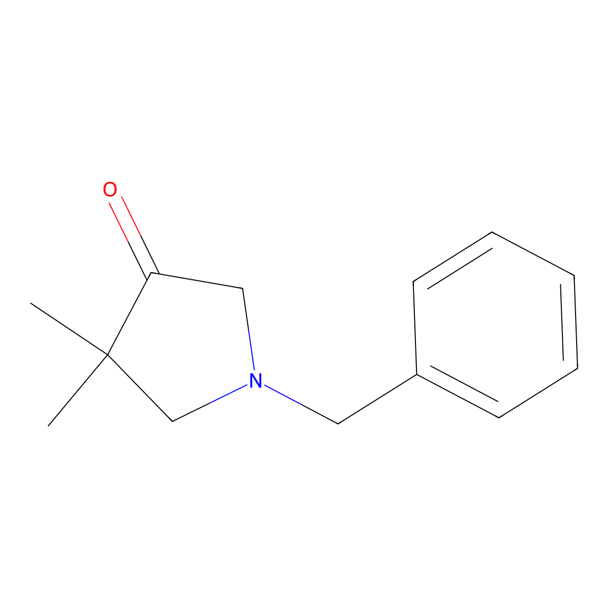 1-Benzyl-4,4-dimethyl-pyrrolidin-3-one molecular structure, CAS 78599-34-5