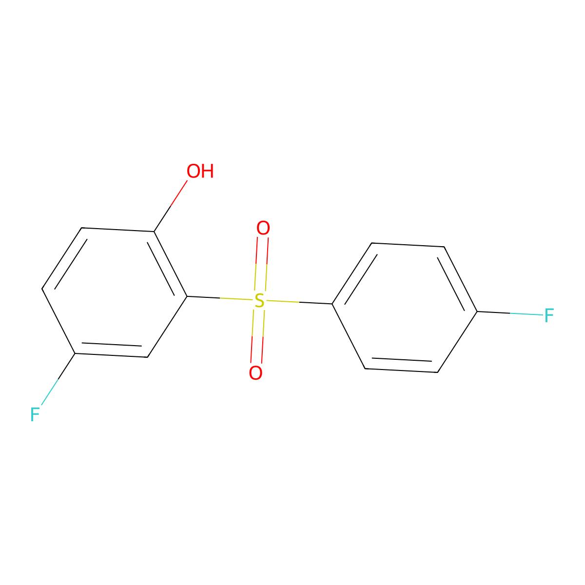 4-Fluoro-2-[(4-fluorophenyl)sulfonyl]phenol molecular structure, CAS 786-22-1