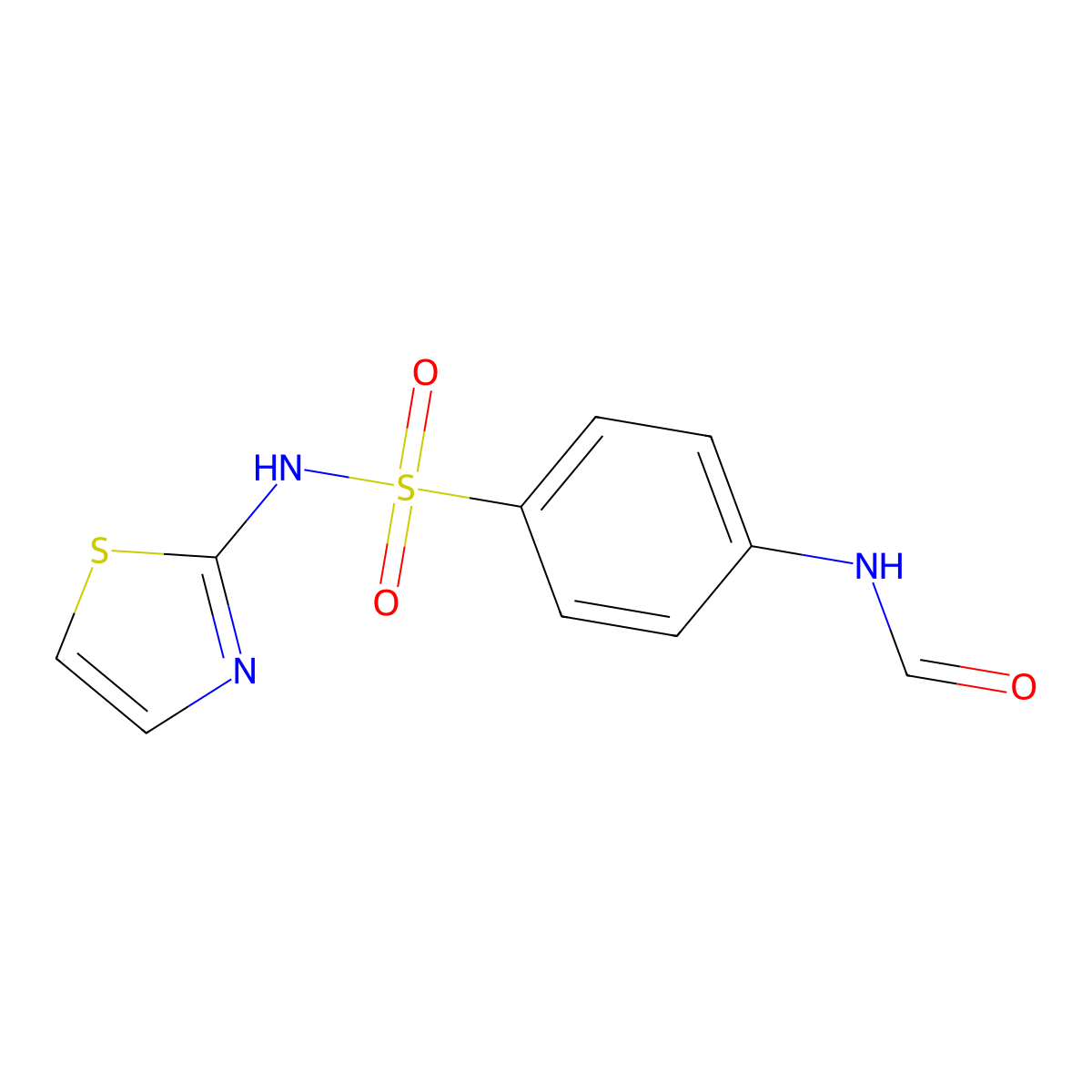Formylsulfathiazole molecular structure, CAS 786-25-4