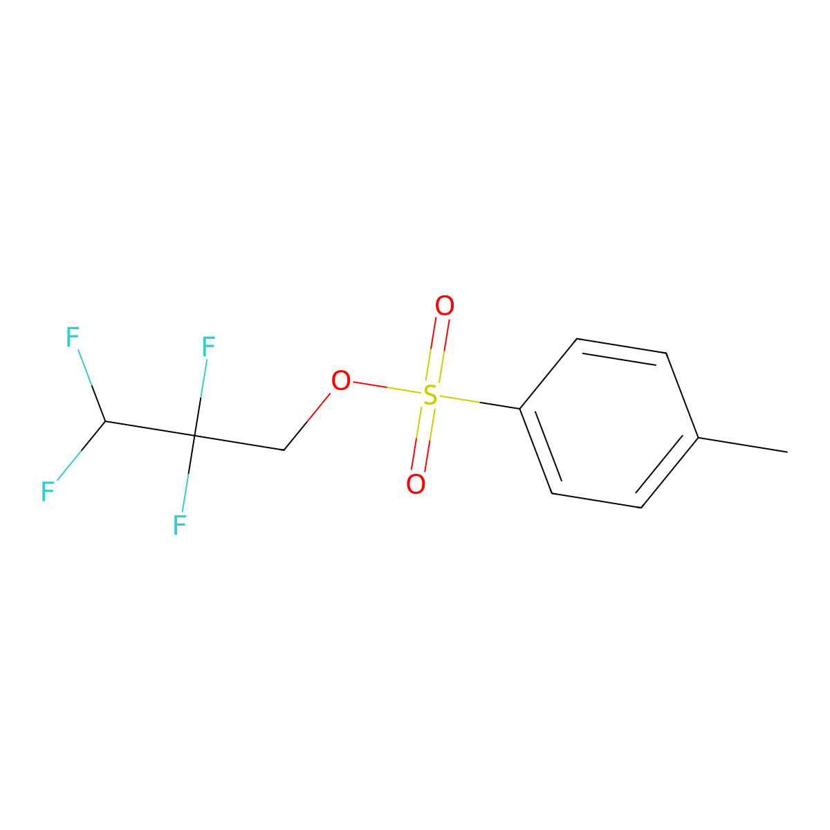 2,2,3,3-Tetrafluoropropyl 4-toluenesulfonate molecular structure, CAS 786-31-2