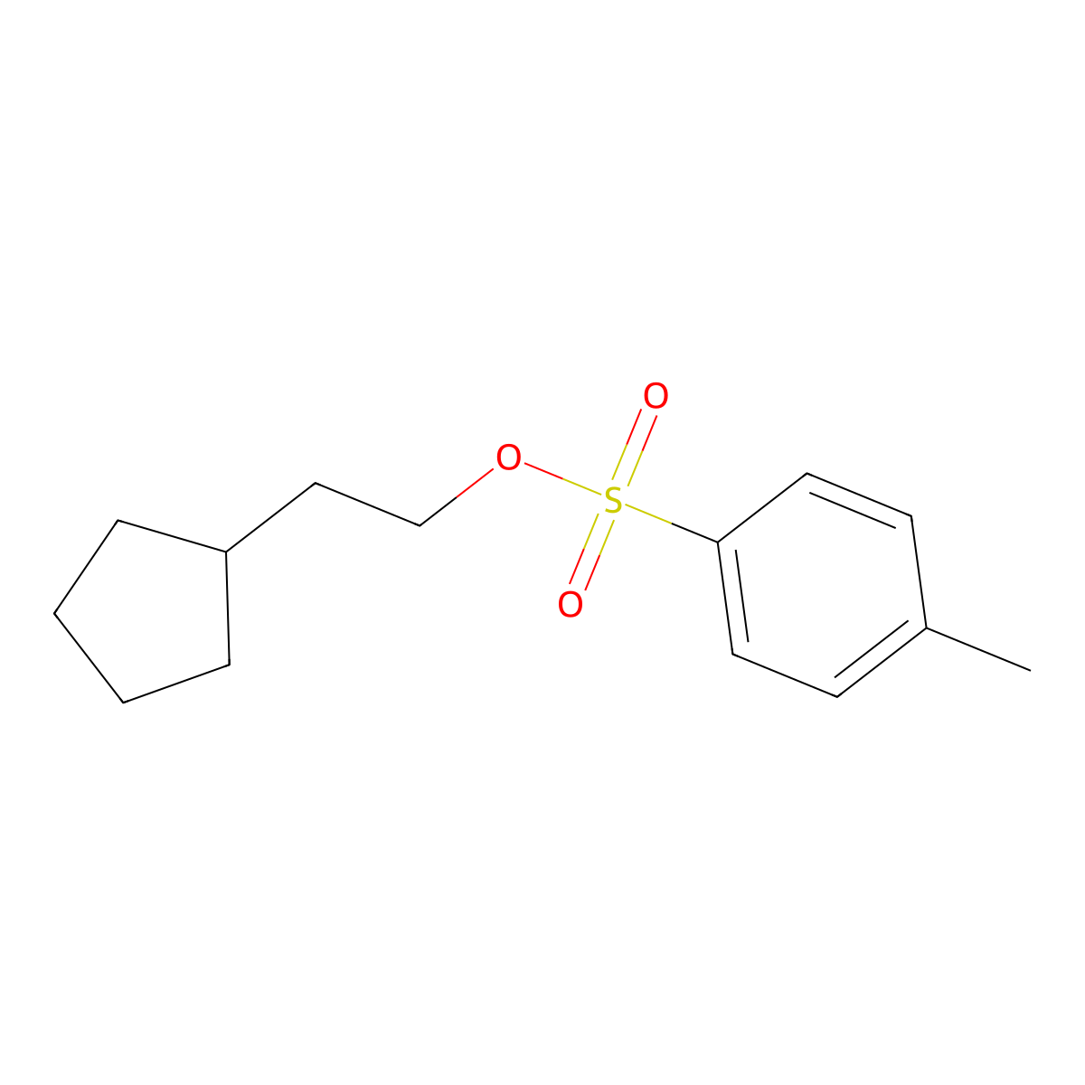 2-Cyclopentylethyl 4-methylbenzenesulfonate molecular structure, CAS 786-33-4