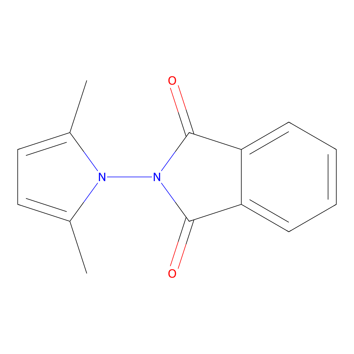 2-(2,5-dimethyl-1H-pyrrol-1-yl)-1H-isoindole-1,3(2H)-dione molecular structure, CAS 786-48-1