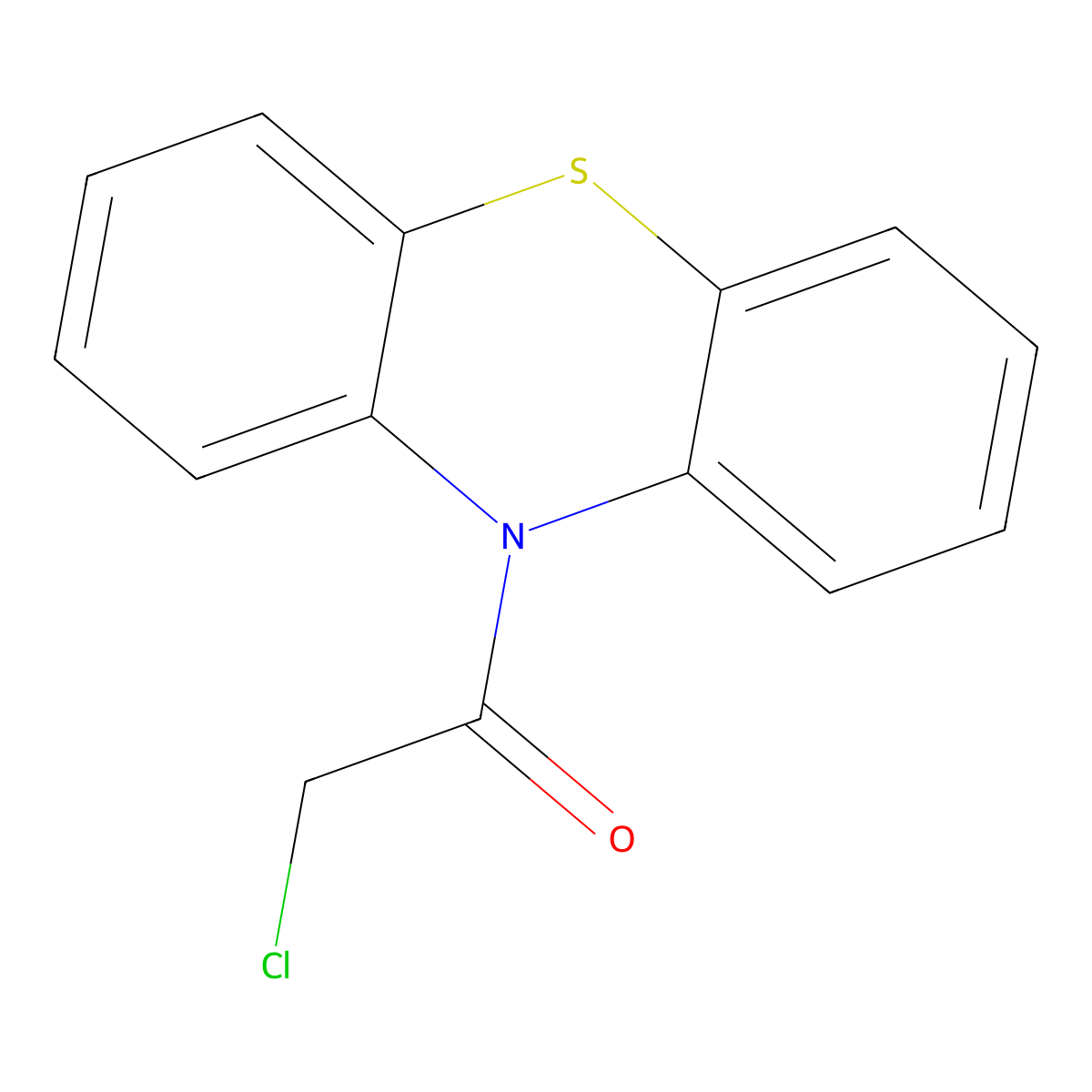10-(Chloroacetyl)-10H-phenothiazine molecular structure, CAS 786-50-5