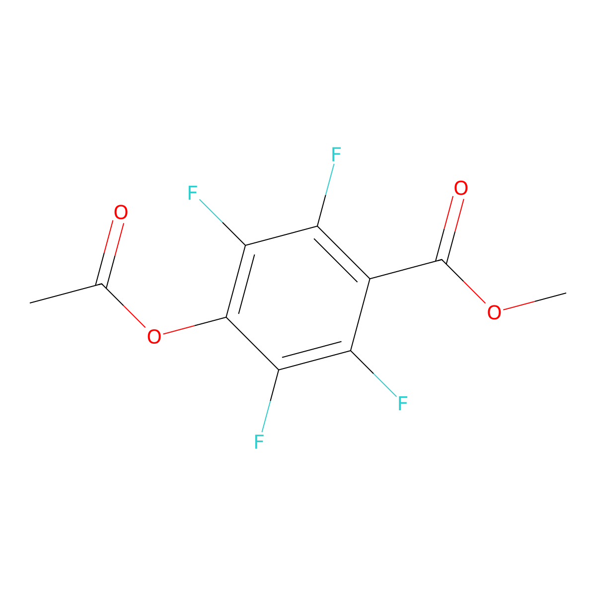4-Acetoxy-2,3,5,6-tetrafluorobenzoic acid methyl ester molecular structure, CAS 786-52-7
