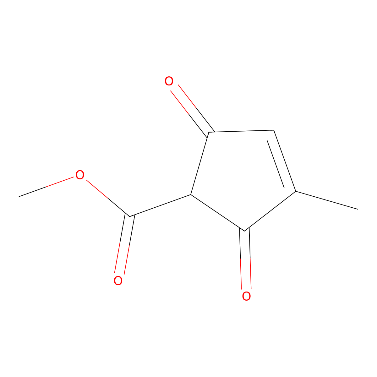 Methyl 3-methyl-2,5-dioxocyclopent-3-ene-1-carboxylate molecular structure, CAS 78600-90-5