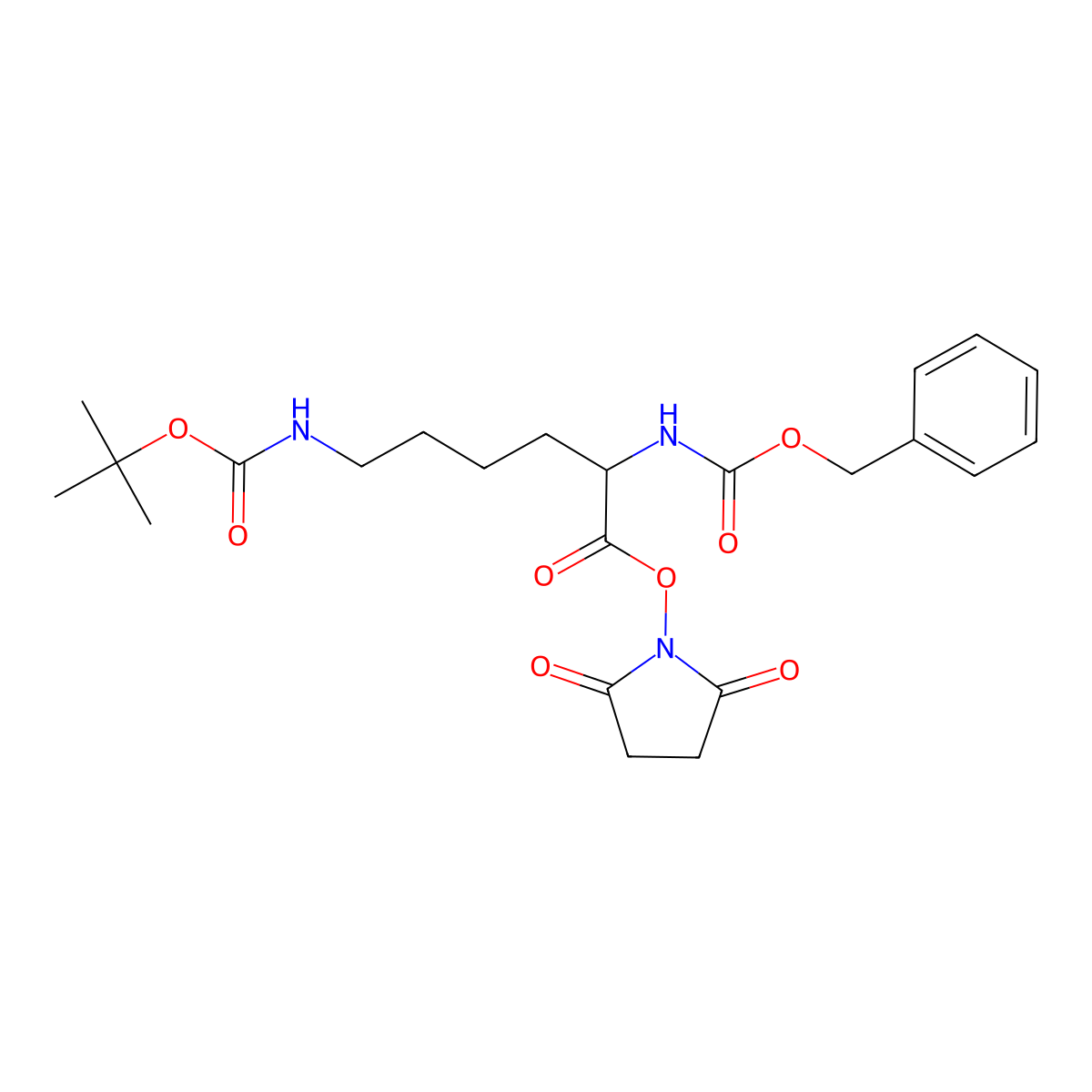 Z-D-Lys(boc)-osu molecular structure, CAS 78603-23-3