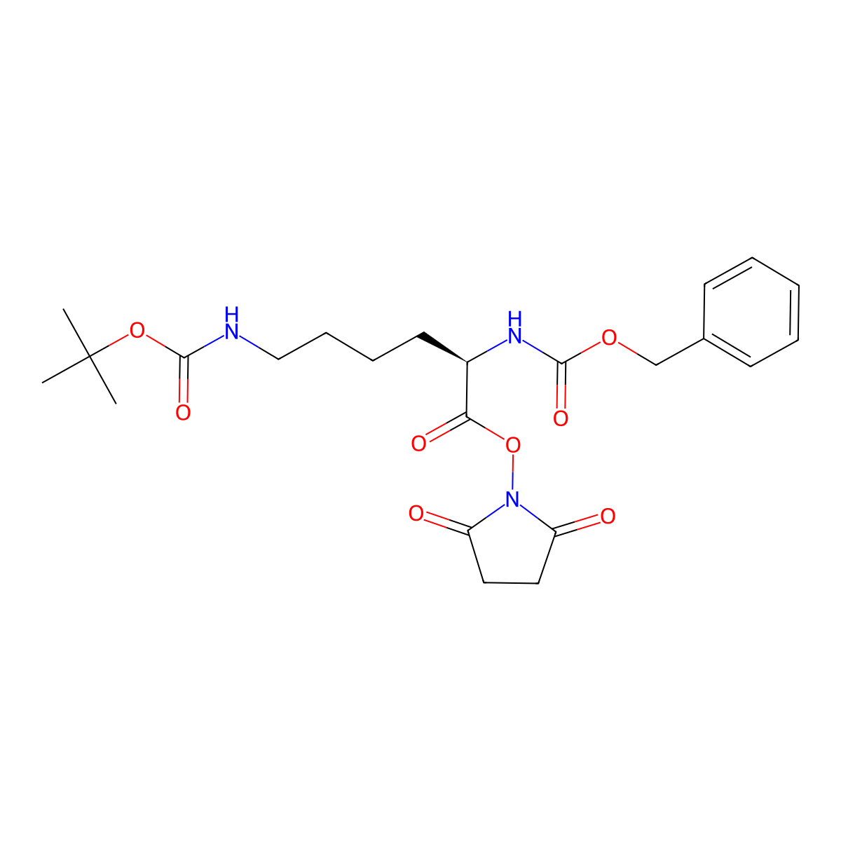 Z-D-Lys(boc)-osu molecular structure, CAS 78603-23-3