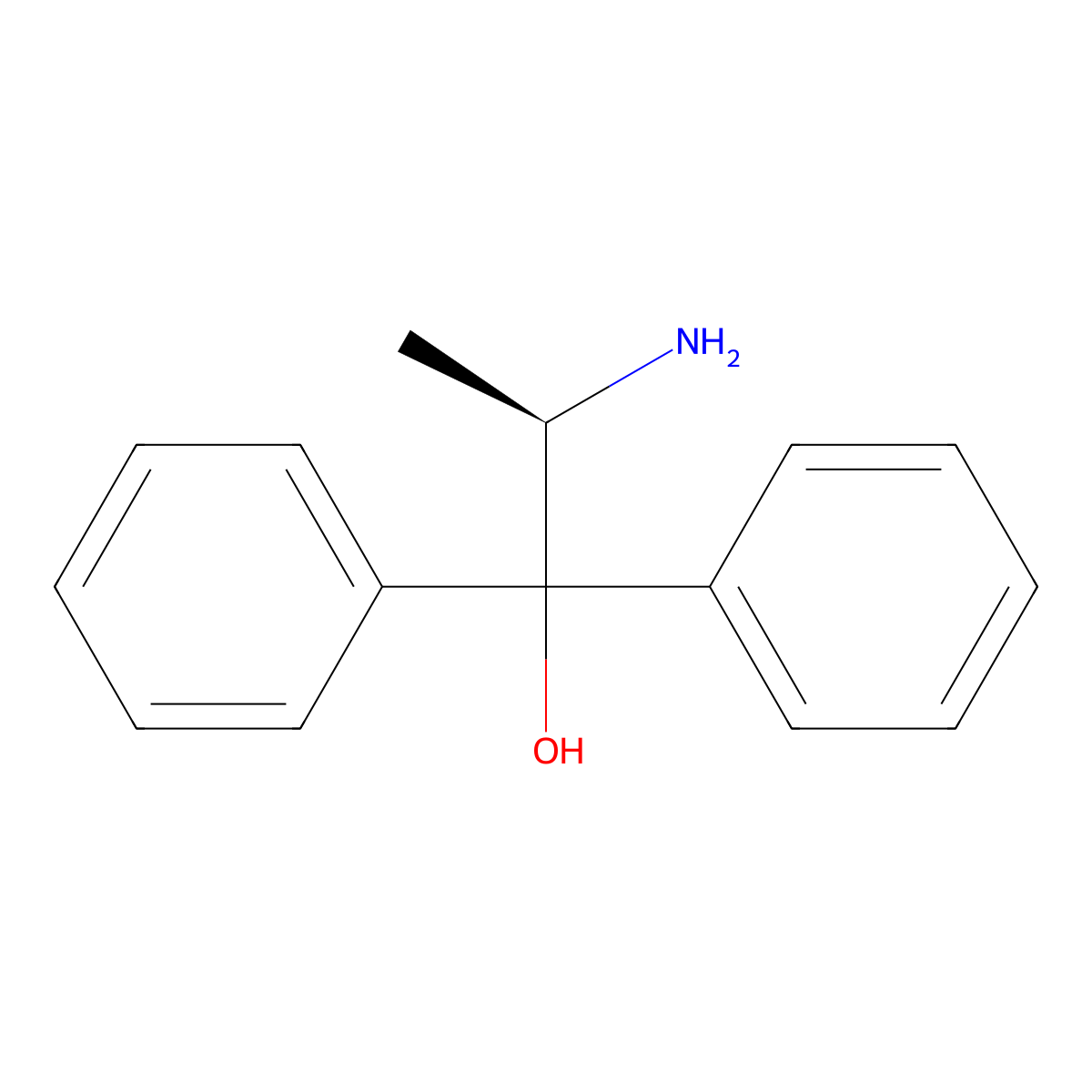 (R)-2-Amino-1,1-diphenylpropan-1-ol , (R)-(+)-2-Amino-1,1-diphenyl-1-propanol molecular structure, CAS 78603-93-7
