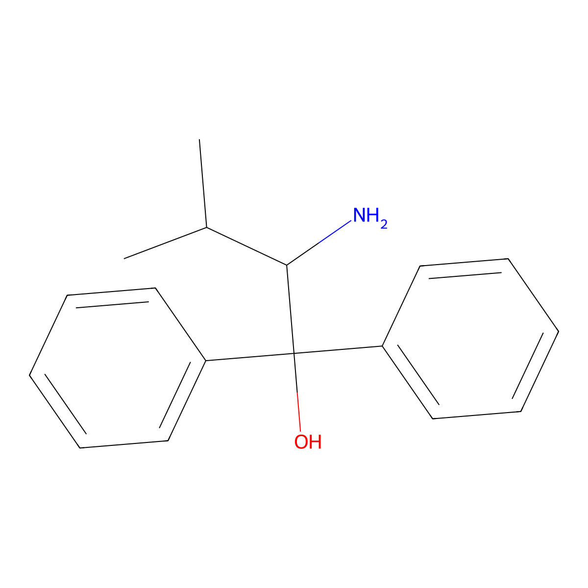 (S)-(-)-2-Amino-3-methyl-1,1-diphenyl-1-butanol molecular structure, CAS 78603-95-9