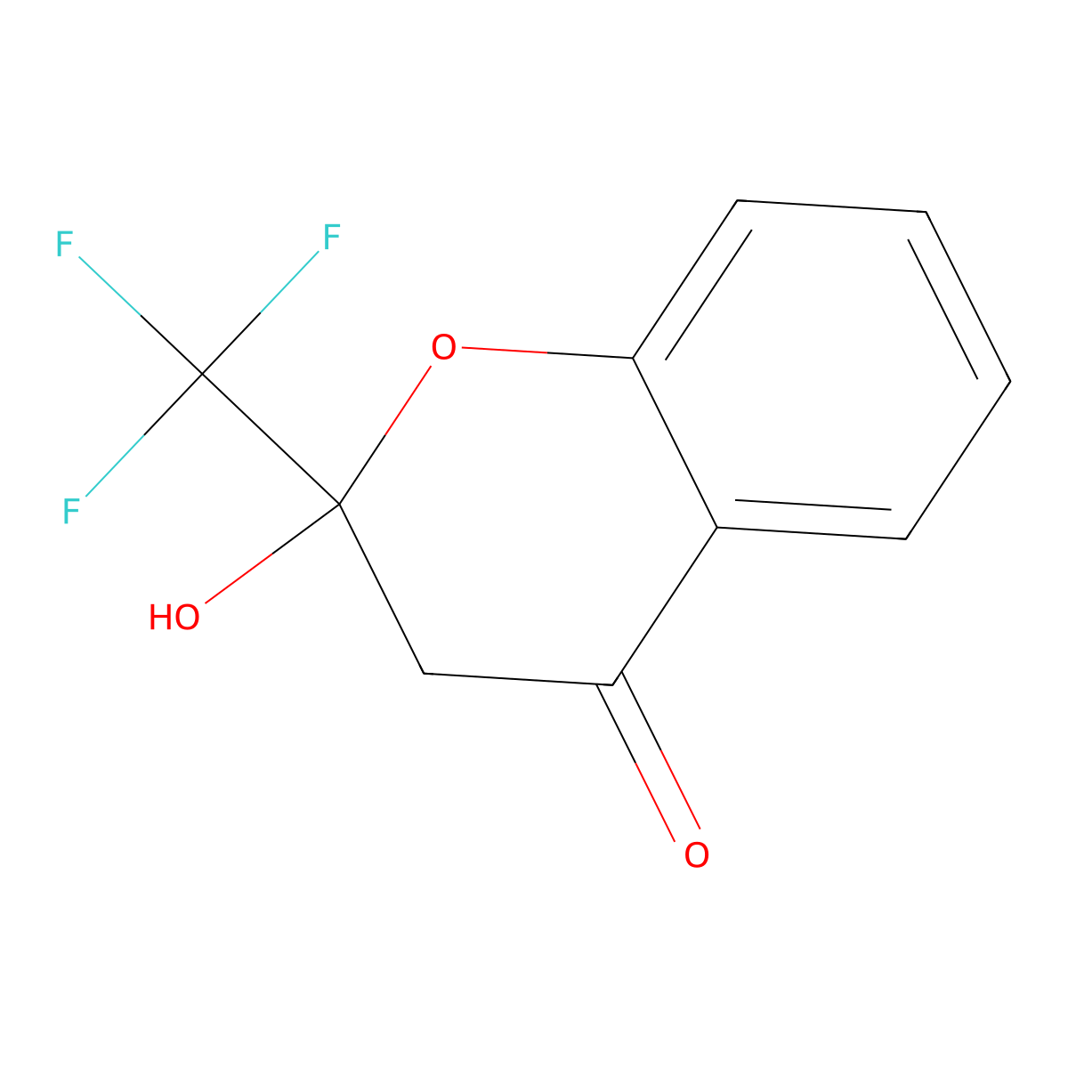 2-hydroxy-2-(trifluoromethyl)-2,3-dihydro-4H-chromen-4-one molecular structure, CAS 78605-60-4