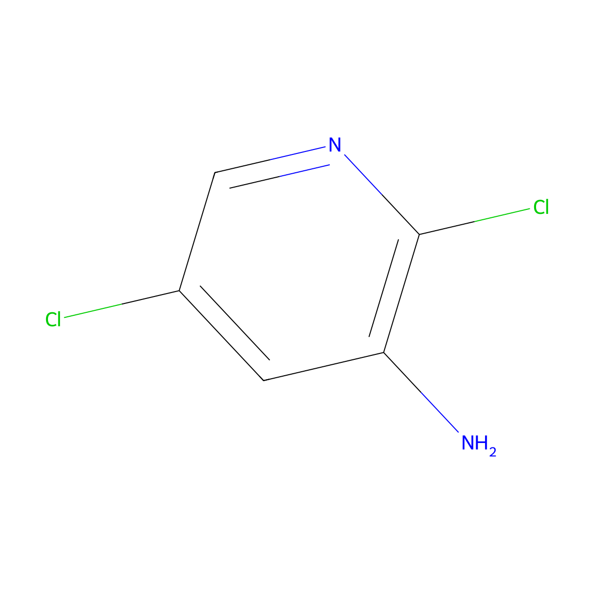 3-Amino-2,5-dichloropyridine molecular structure, CAS 78607-32-6