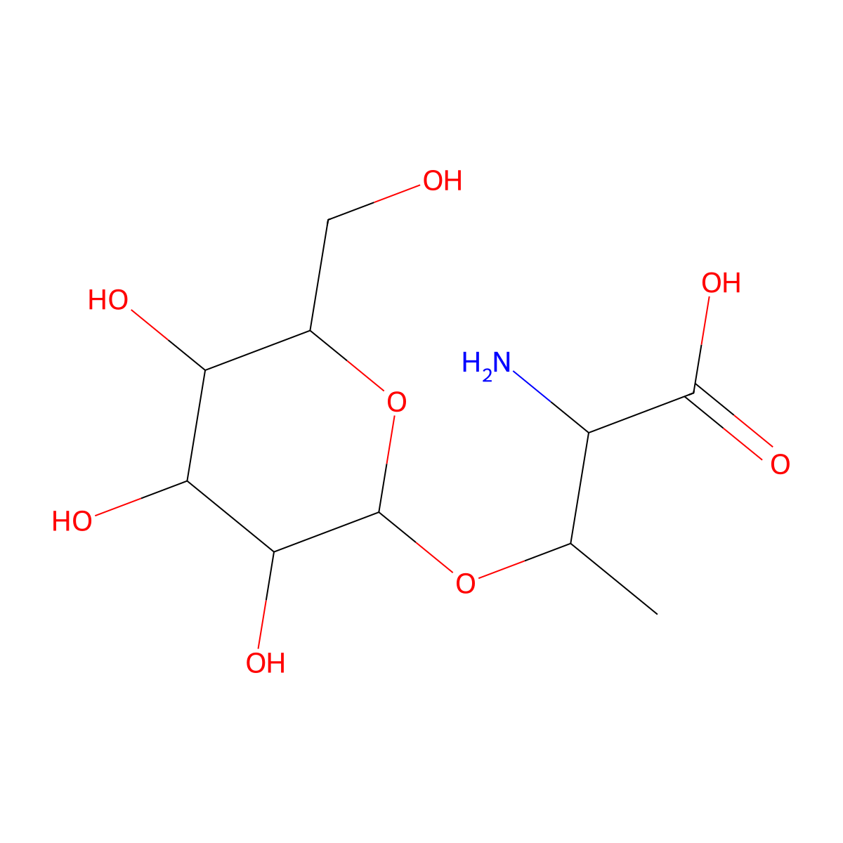 O-alpha-D-Mannopyranosyl-L-threonine molecular structure, CAS 78609-12-8
