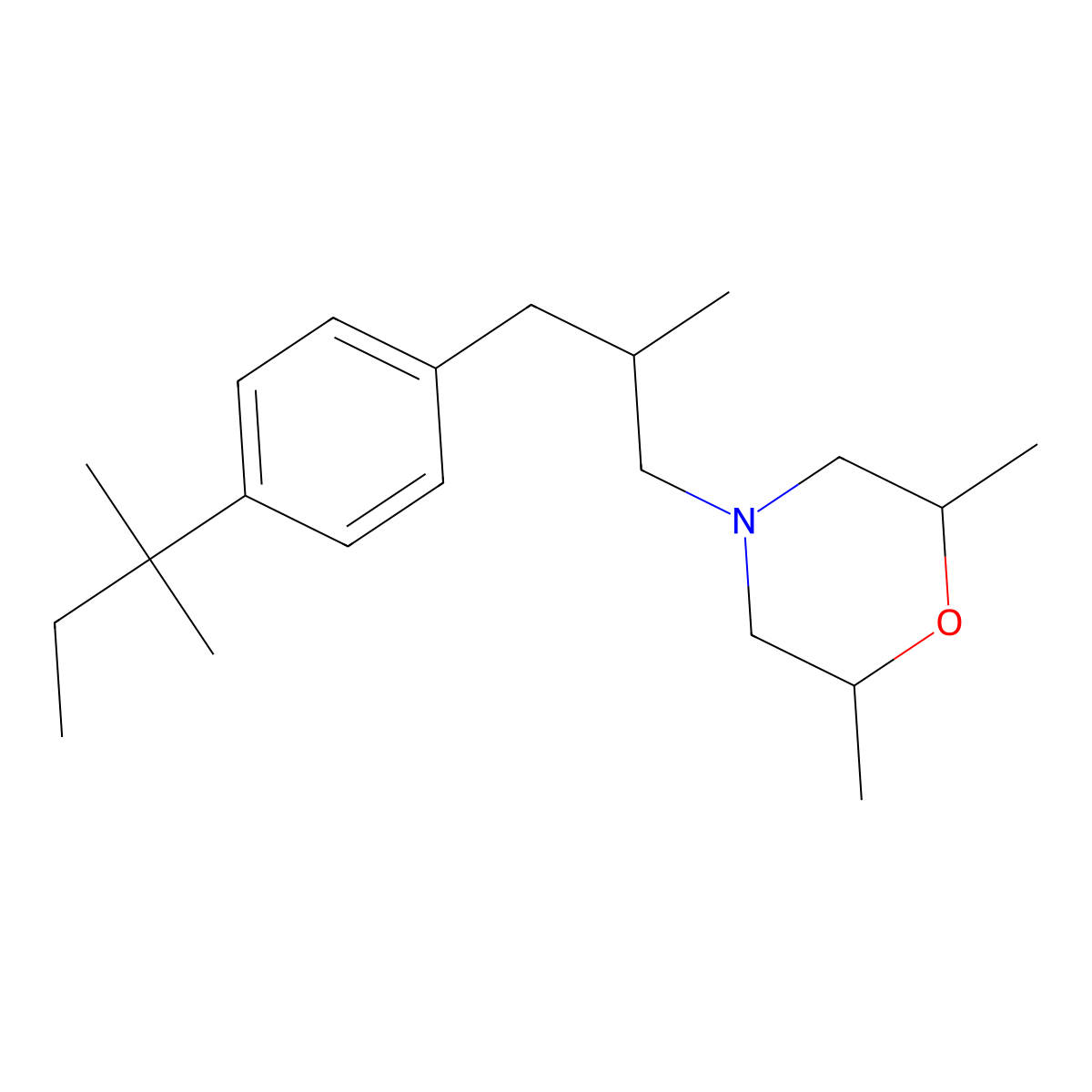 Amorolfine molecular structure, CAS 78613-35-1