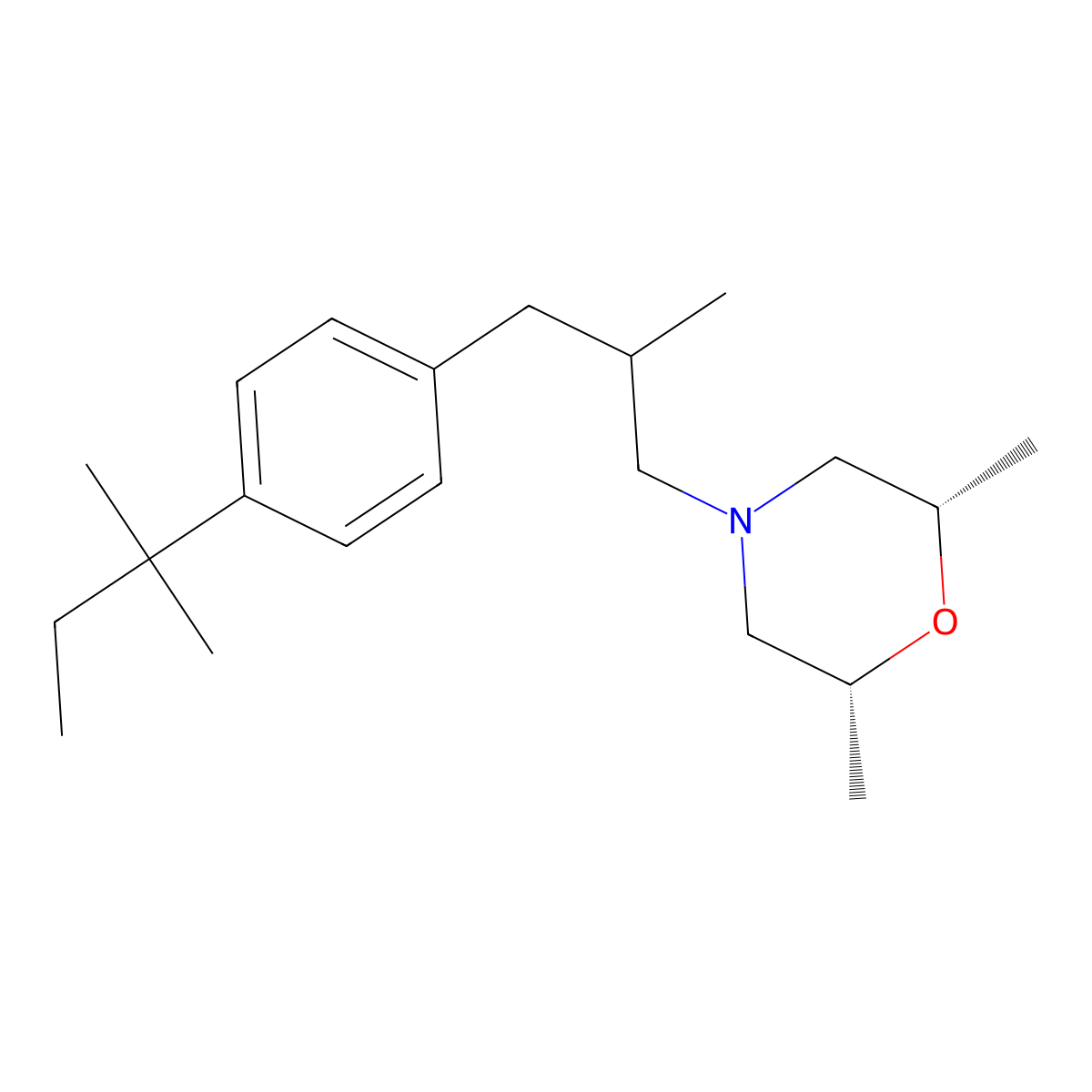Amorolfine molecular structure, CAS 78613-35-1