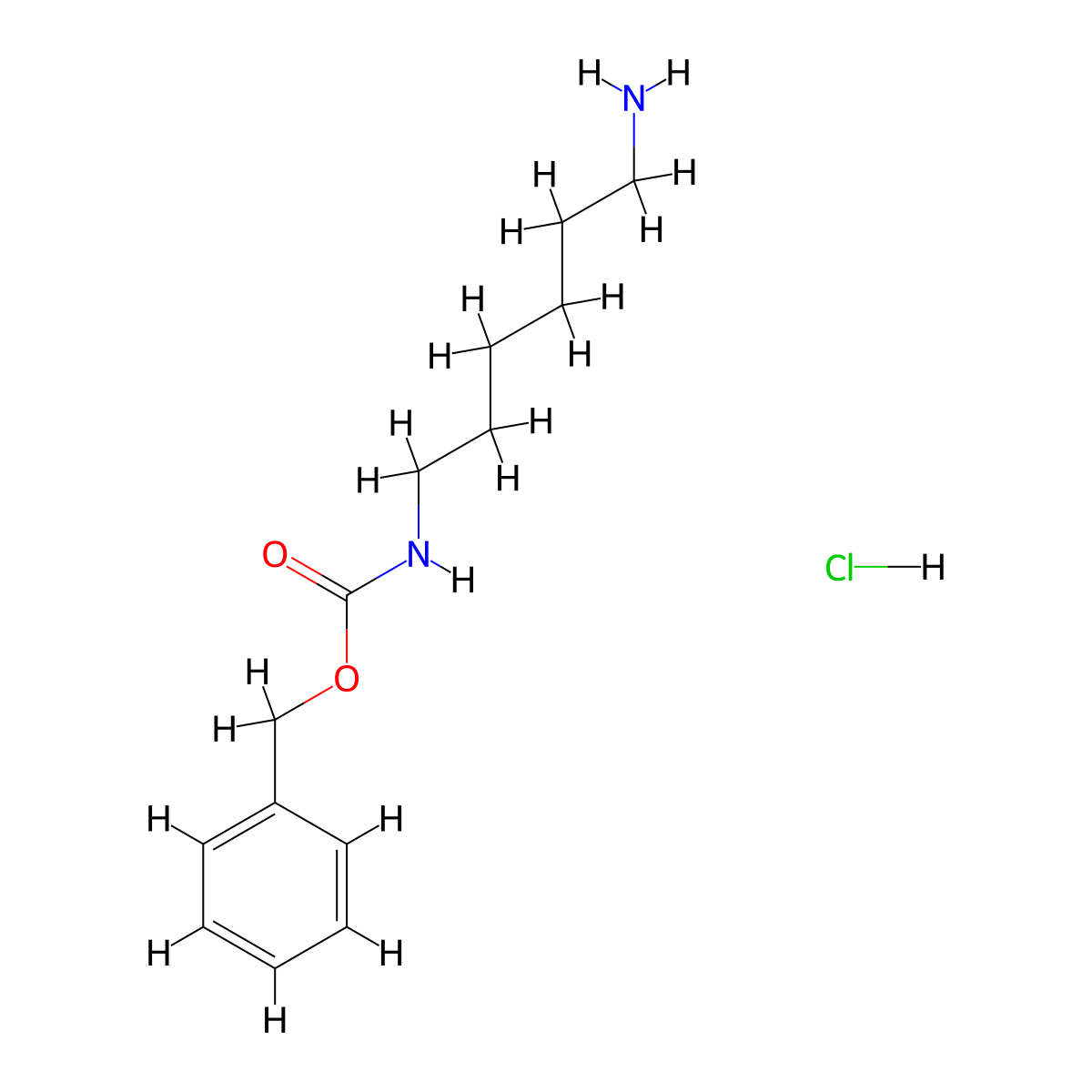 N-Carbobenzoxy-1,6-diaminohexane Hydrochloride molecular structure, CAS 78618-06-1