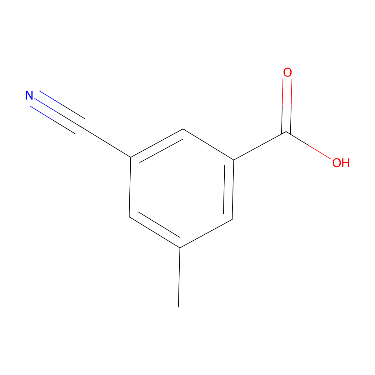 3-Cyano-5-methylbenzoic acid molecular structure, CAS 78621-81-5