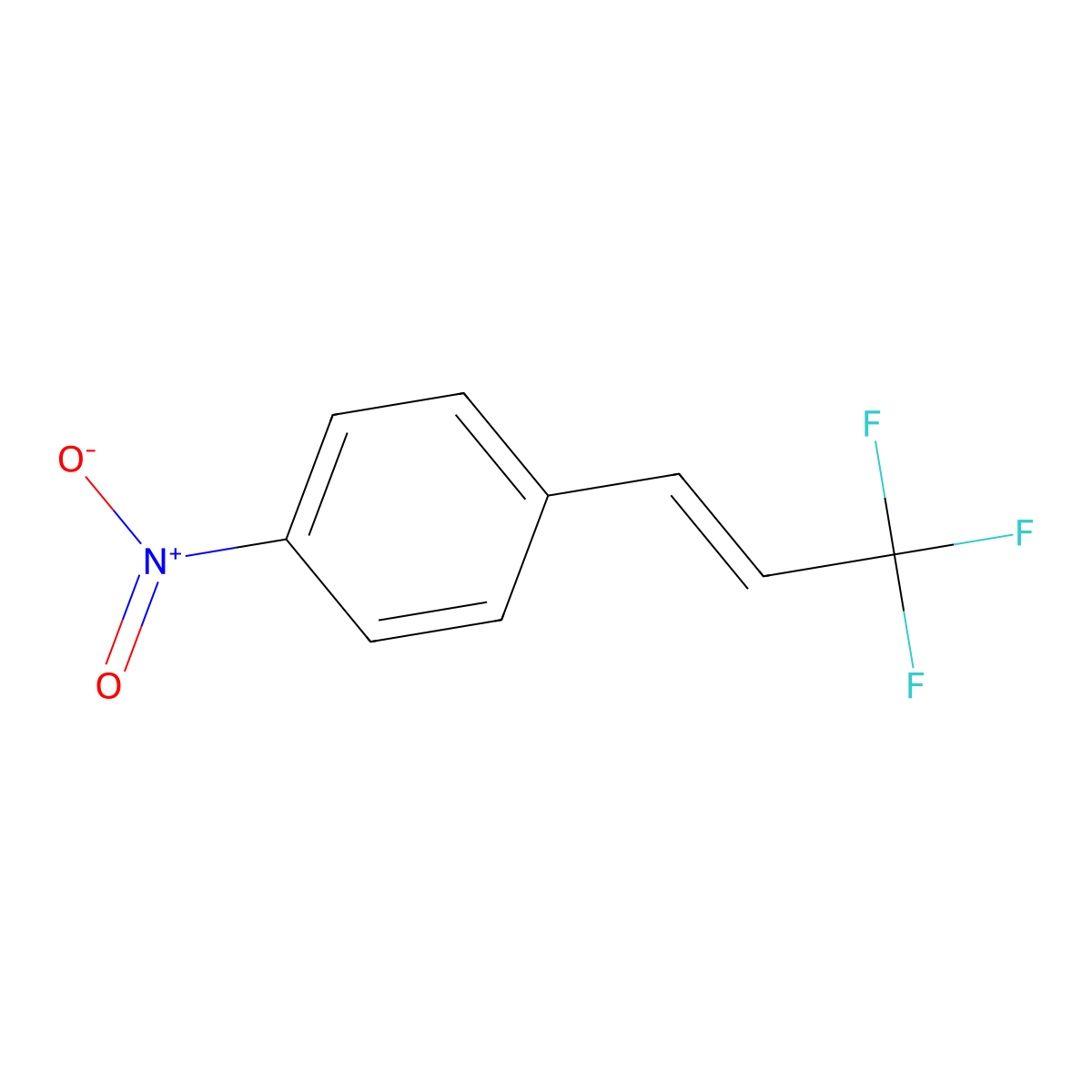 1-(4-Nitrophenyl)-3,3,3-trifluoro-1-propene molecular structure, CAS 78622-57-8