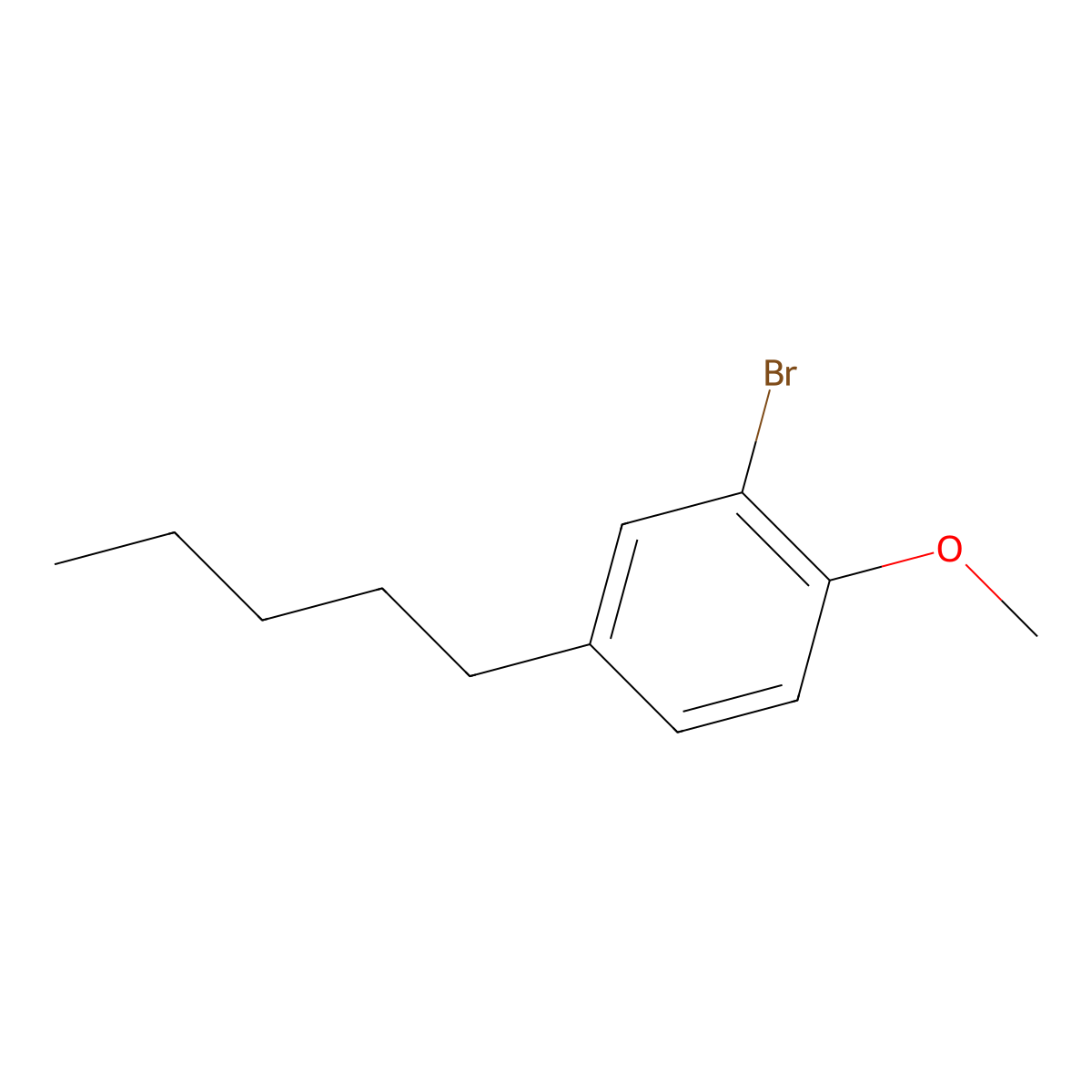 2-Bromo-1-methoxy-4-pentylbenzene molecular structure, CAS 78626-44-5