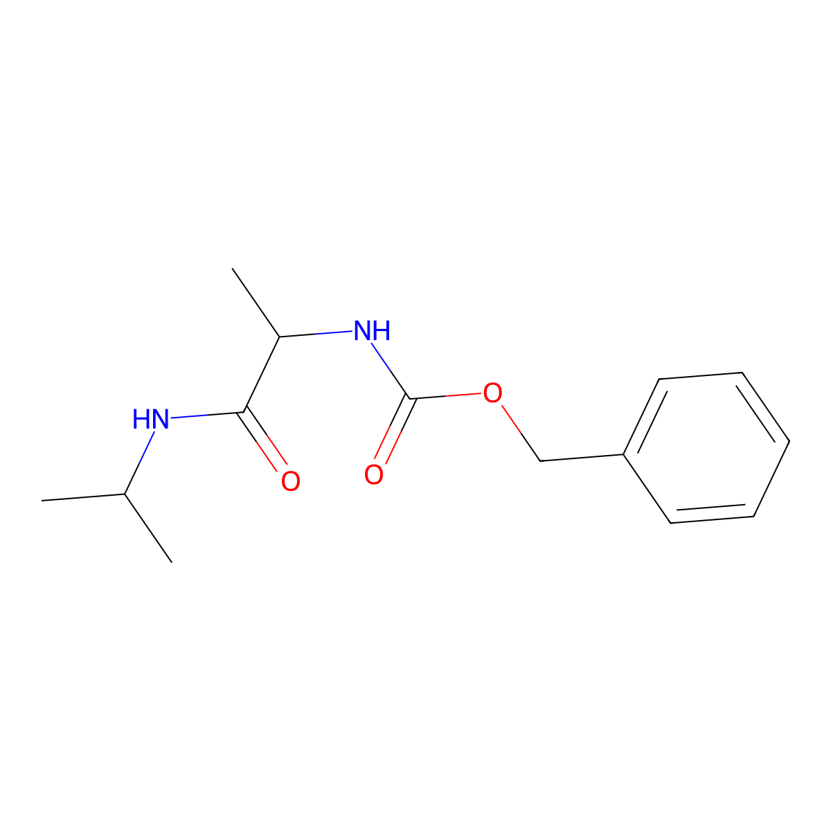 Benzyl N-[(1S)-1-(isopropylcarbamoyl)ethyl]carbamate molecular structure, CAS 78626-99-0