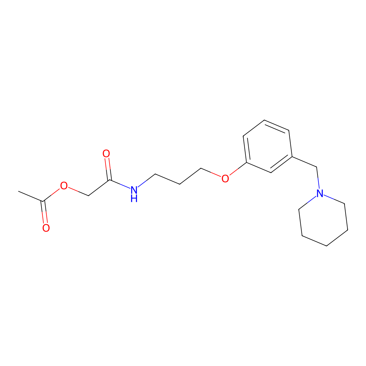 Roxatidine acetate molecular structure, CAS 78628-28-1