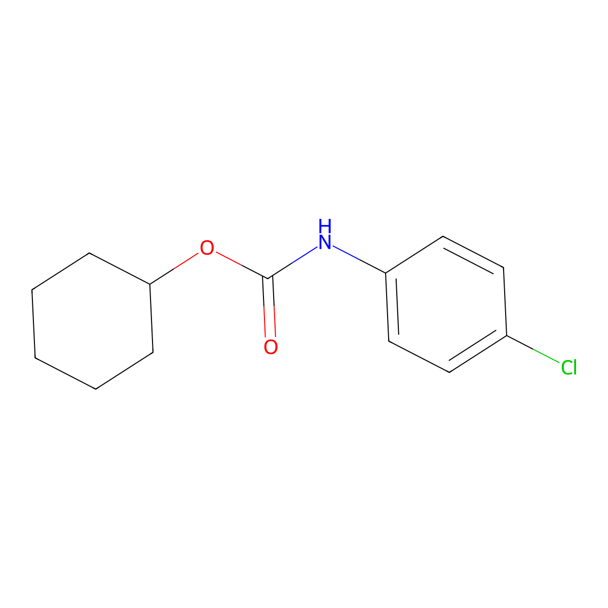 Cyclohexyl 4'-chlorocarbanilate molecular structure, CAS 78632-35-6