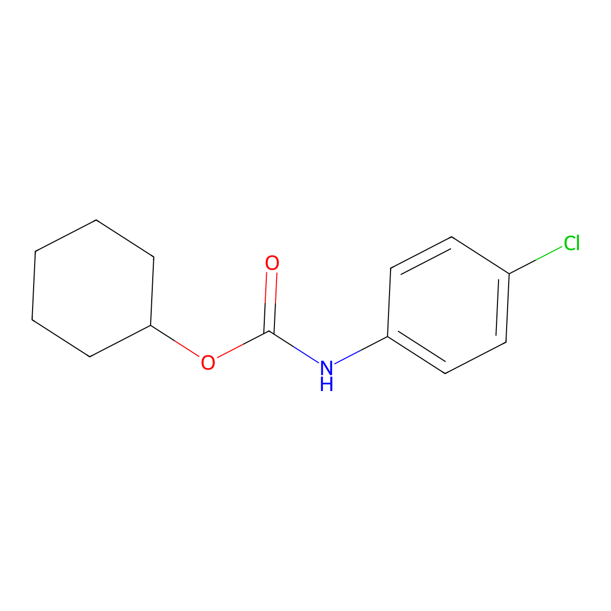 Cyclohexyl 4'-chlorocarbanilate molecular structure, CAS 78632-35-6