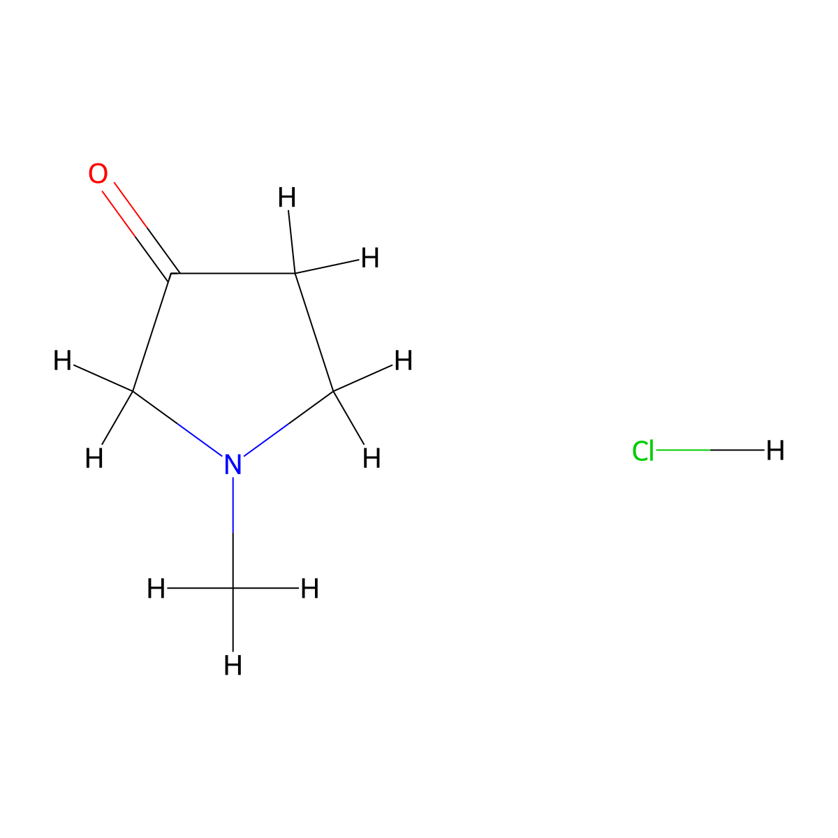 1-Methylpyrrolidin-3-one hydrochloride molecular structure, CAS 78635-85-5