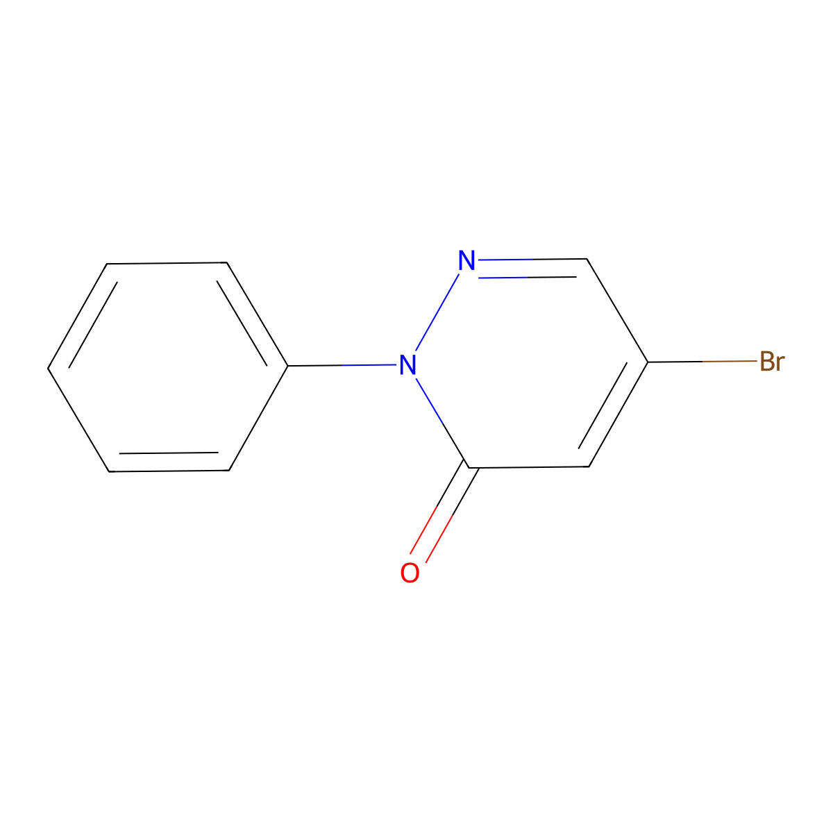 5-Bromo-2-phenylpyridazin-3(2H)-one molecular structure, CAS 78636-45-0