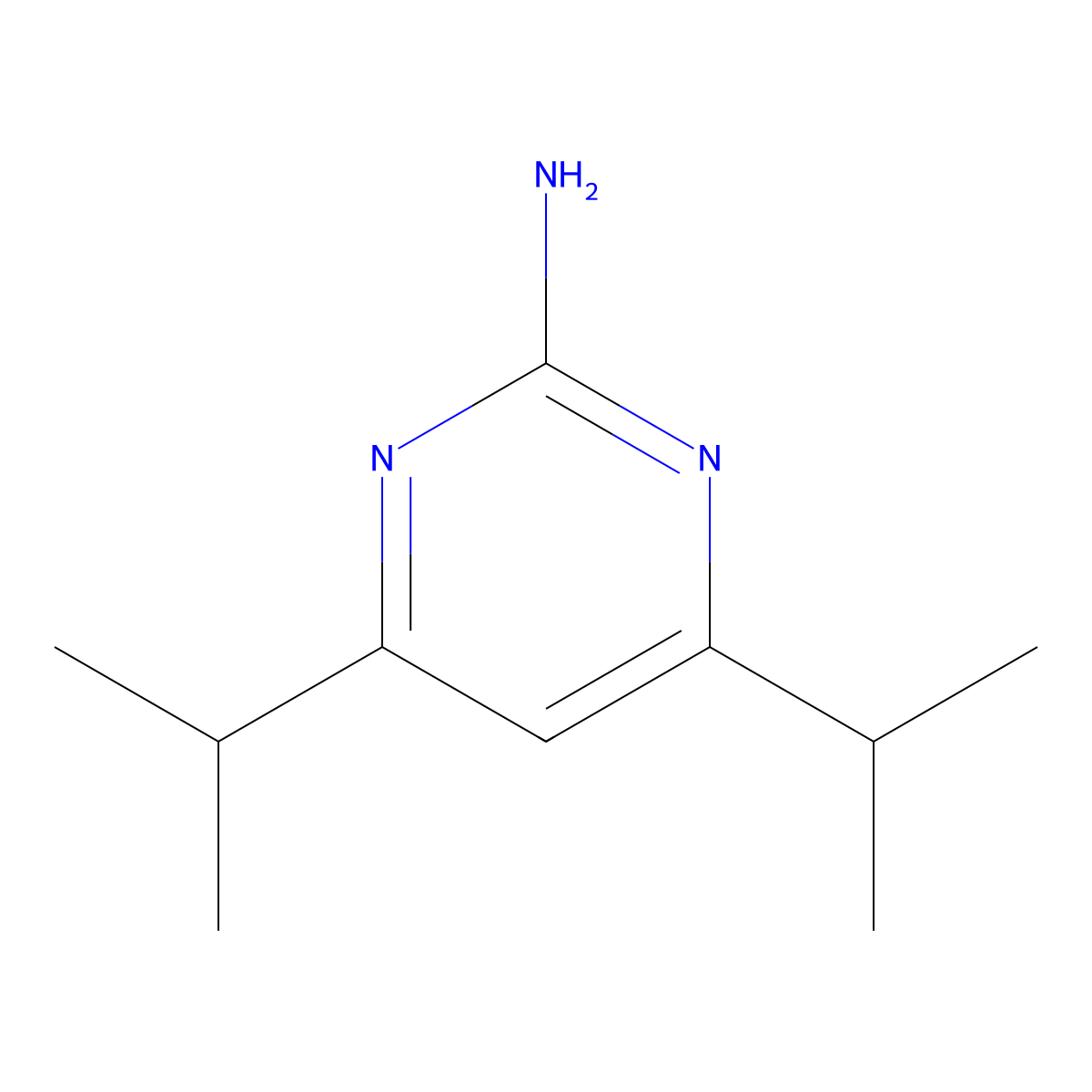 2-Amino-4,6-diisopropylpyrimidine molecular structure, CAS 78641-12-0