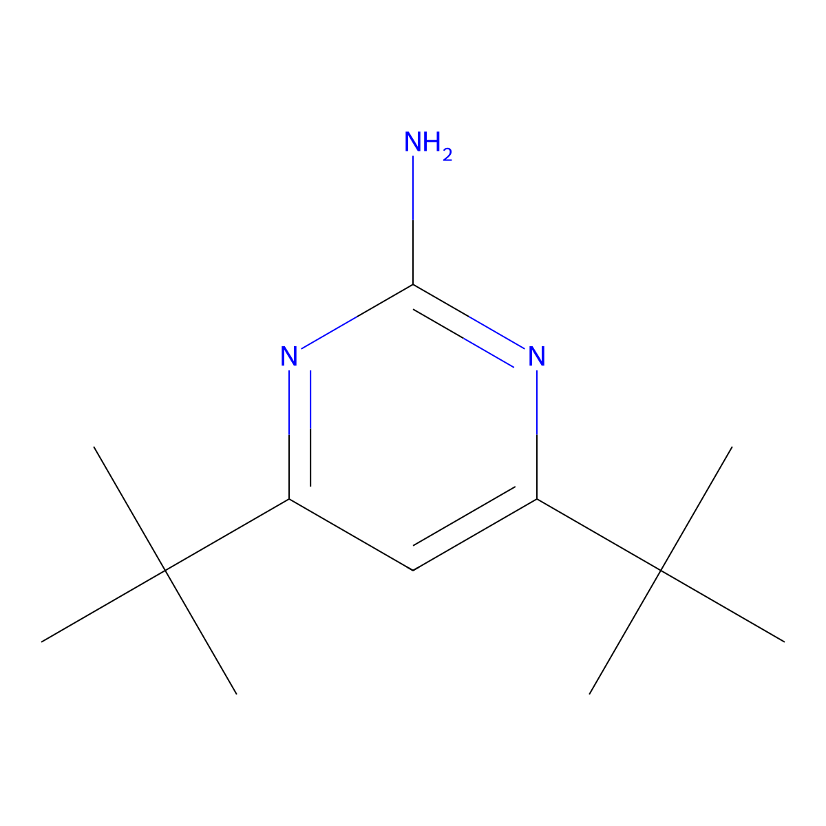 4,6-Di-tert-butylpyrimidin-2-amine molecular structure, CAS 78641-13-1