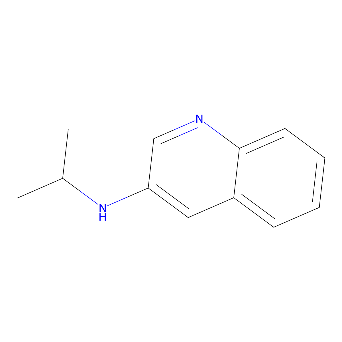 N-(propan-2-yl)quinolin-3-amine molecular structure, CAS 78641-29-9