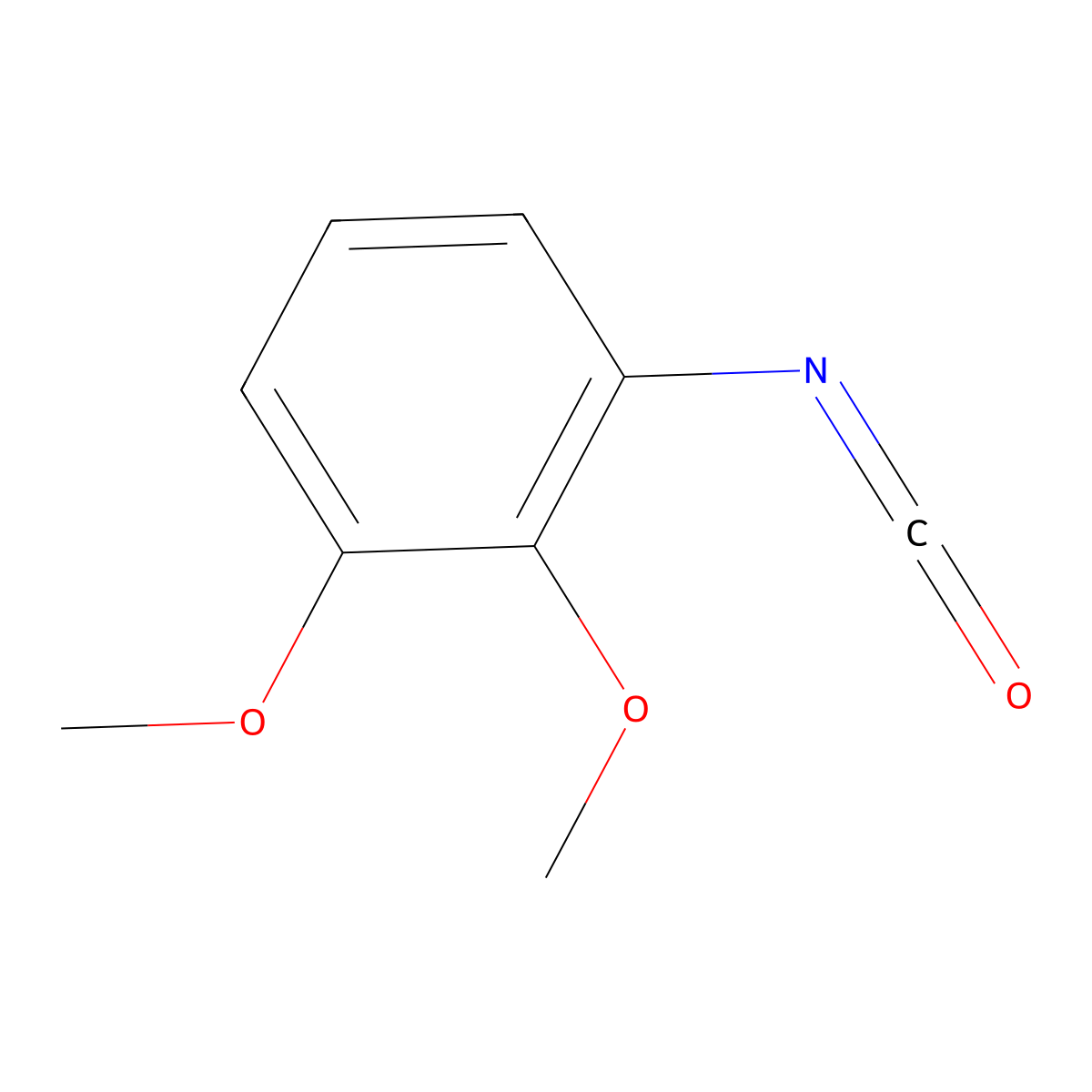1-Isocyanato-2,3-dimethoxybenzene molecular structure, CAS 78645-88-2