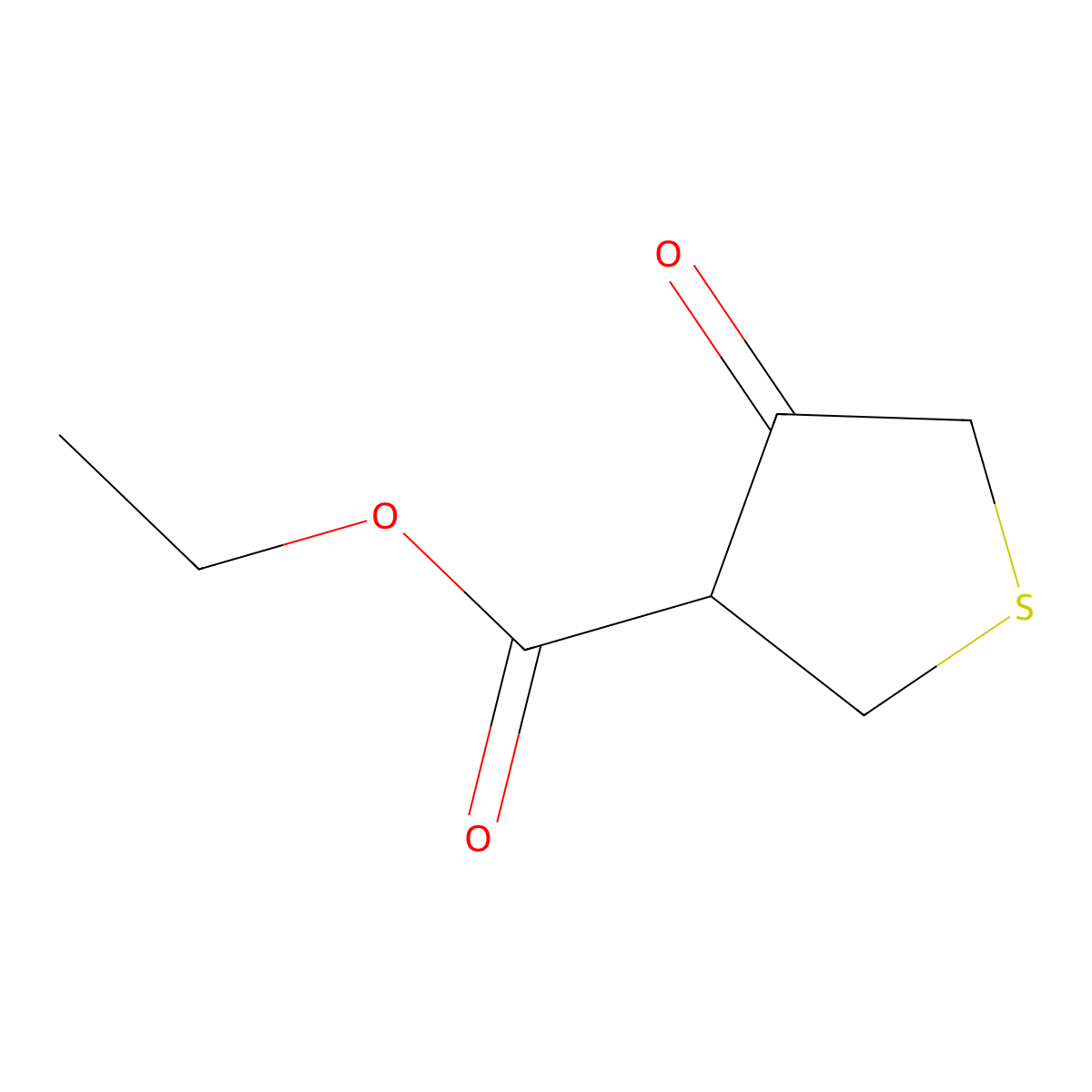Ethyl 4-oxothiolane-3-carboxylate molecular structure, CAS 78647-31-1