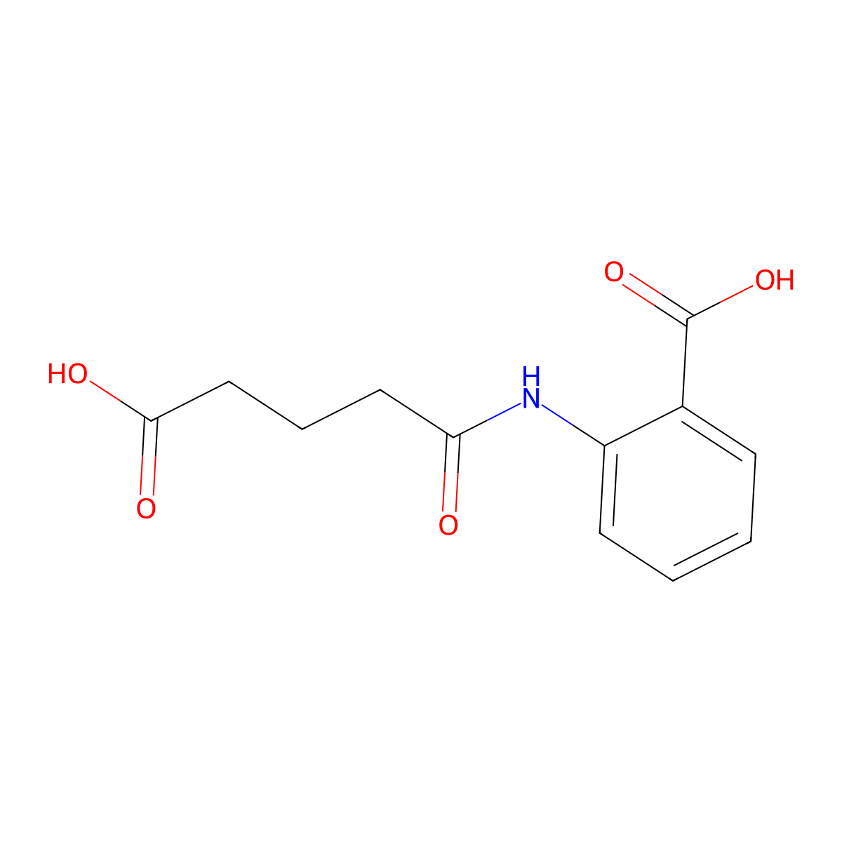 2-[(4-Carboxybutanoyl)amino]benzoic acid molecular structure, CAS 78648-36-9